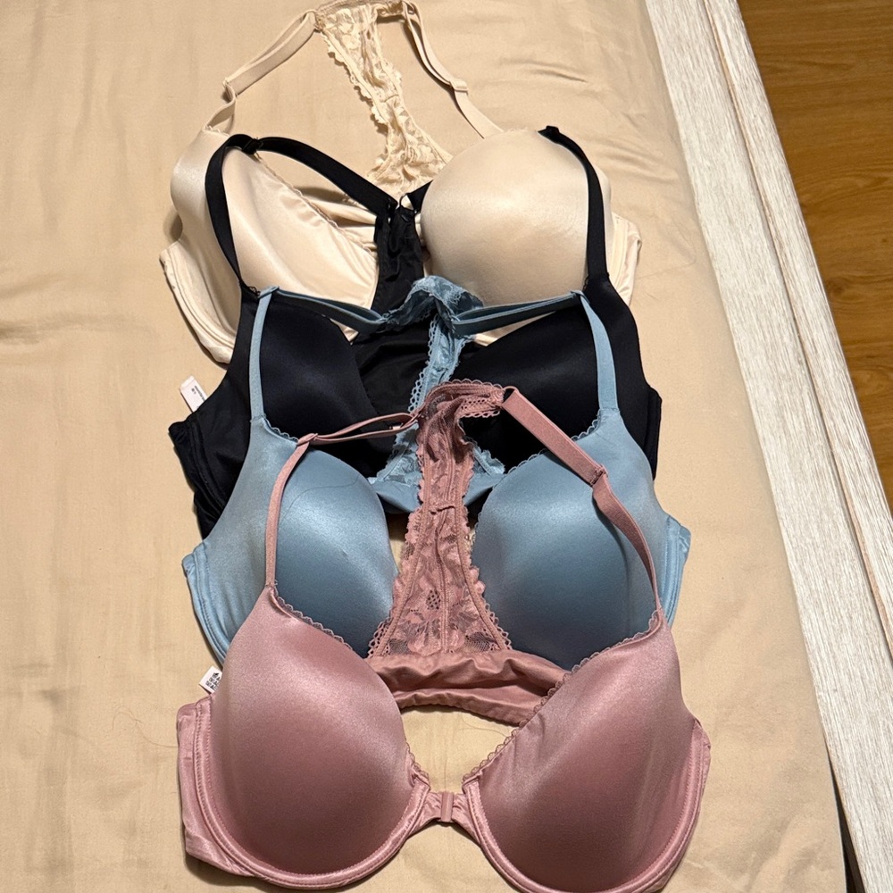 Victoria's Secret Lace Accent Bras - Cream, Black, Blue, Pink